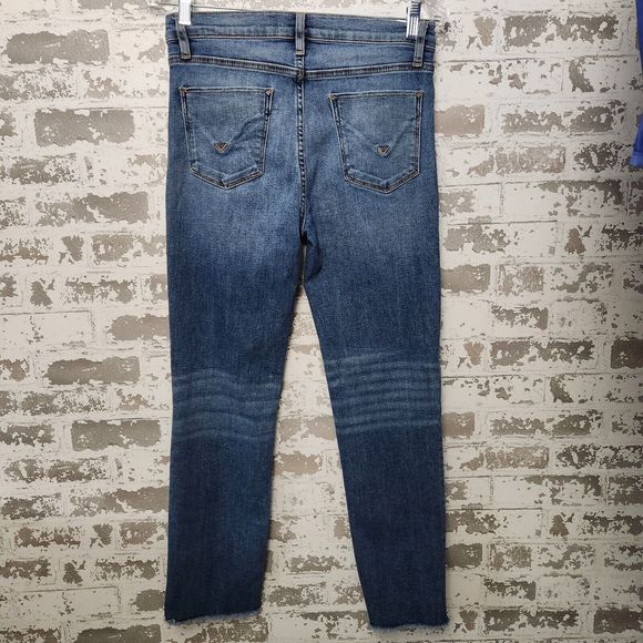 Hudson Women's SIze 28 Jeans Nico Straight Blue Stretch Denim Ankle Length - Picture 2 of 3